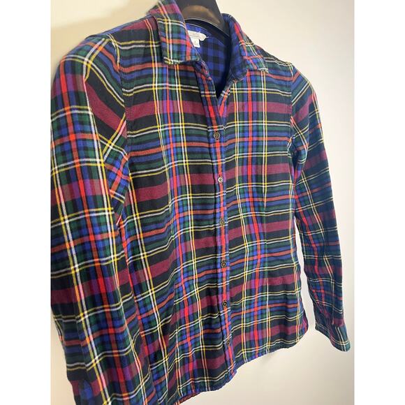 L.L. Bean Signature Reversible Button Flannel Size Womens 6 *SEE DESCRIPTION* - Picture 2 of 8